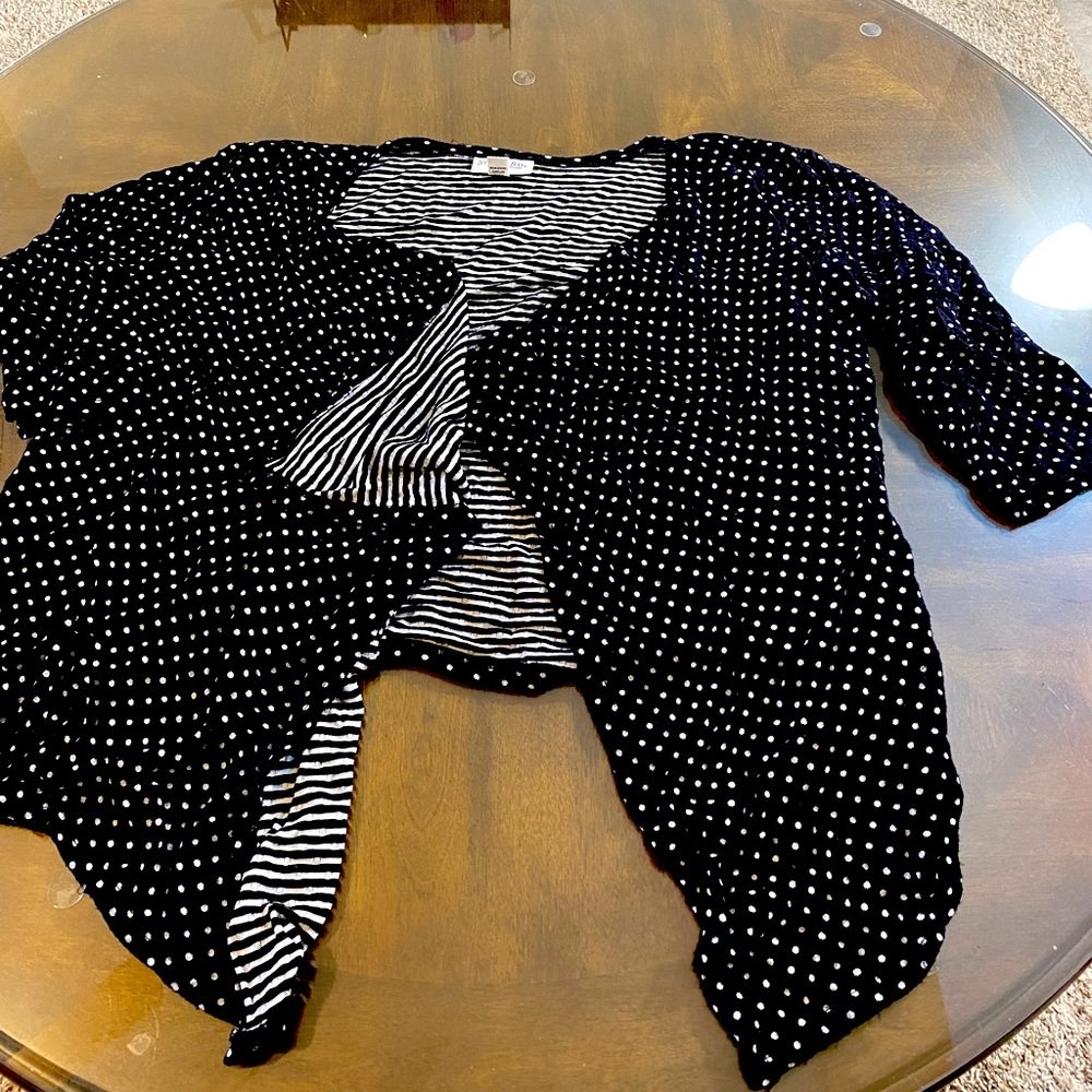 Black and white sweater cardigan